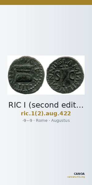 RIC I (second edition) Augustus 422 — CANOA