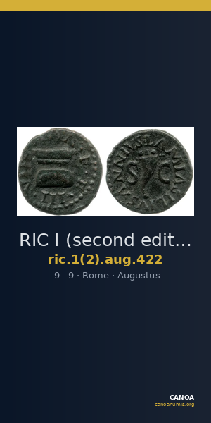 RIC I (second edition) Augustus 422 — CANOA