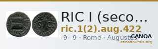 RIC I (second edition) Augustus 422 — CANOA