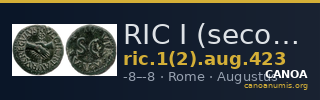 RIC I (second edition) Augustus 423 — CANOA