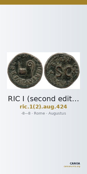 RIC I (second edition) Augustus 424 — CANOA