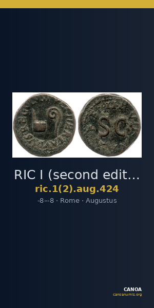 RIC I (second edition) Augustus 424 — CANOA
