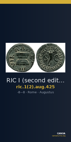 RIC I (second edition) Augustus 425 — CANOA