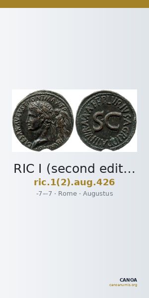 RIC I (second edition) Augustus 426 — CANOA