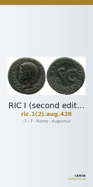 RIC I (second edition) Augustus 428 — CANOA