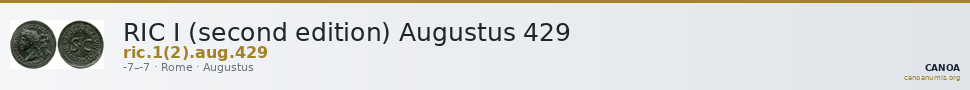 RIC I (second edition) Augustus 429 — CANOA