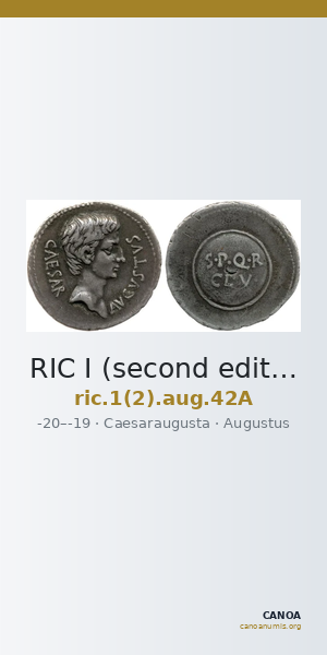 RIC I (second edition) Augustus 42A — CANOA