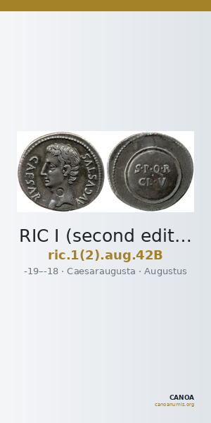 RIC I (second edition) Augustus 42B — CANOA