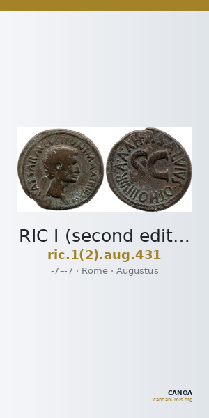 RIC I (second edition) Augustus 431 — CANOA