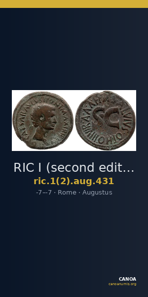 RIC I (second edition) Augustus 431 — CANOA