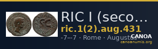 RIC I (second edition) Augustus 431 — CANOA
