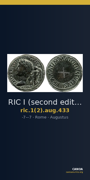 RIC I (second edition) Augustus 433 — CANOA