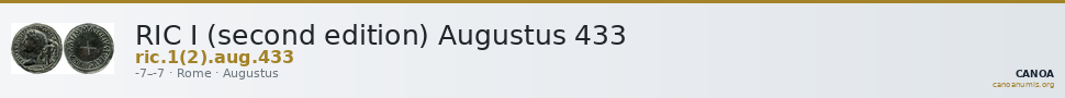 RIC I (second edition) Augustus 433 — CANOA