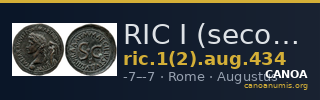 RIC I (second edition) Augustus 434 — CANOA