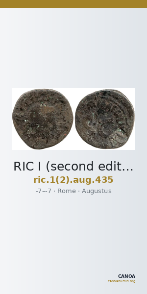 RIC I (second edition) Augustus 435 — CANOA