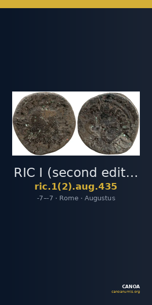 RIC I (second edition) Augustus 435 — CANOA