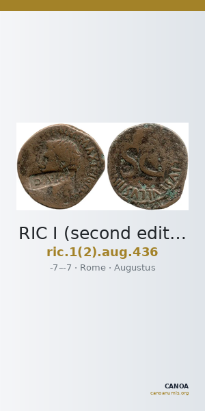 RIC I (second edition) Augustus 436 — CANOA