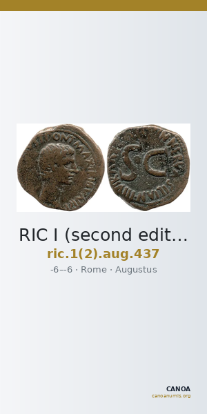 RIC I (second edition) Augustus 437 — CANOA