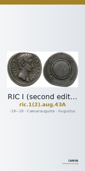 RIC I (second edition) Augustus 43A — CANOA