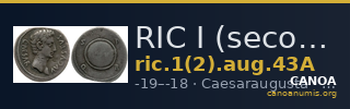 RIC I (second edition) Augustus 43A — CANOA