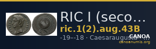 RIC I (second edition) Augustus 43B — CANOA