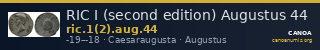 RIC I (second edition) Augustus 44 — CANOA