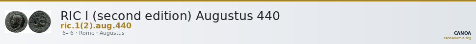 RIC I (second edition) Augustus 440 — CANOA