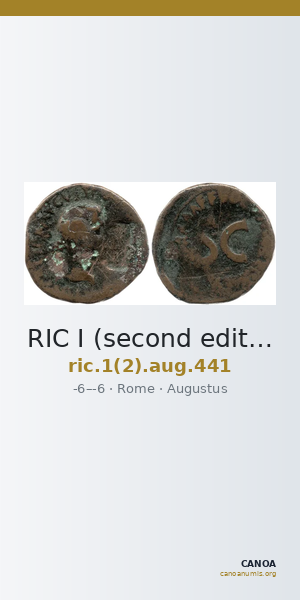 RIC I (second edition) Augustus 441 — CANOA