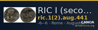RIC I (second edition) Augustus 441 — CANOA