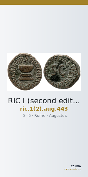 RIC I (second edition) Augustus 443 — CANOA