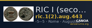 RIC I (second edition) Augustus 443 — CANOA