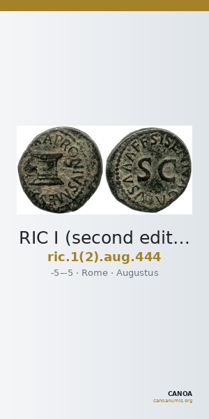 RIC I (second edition) Augustus 444 — CANOA