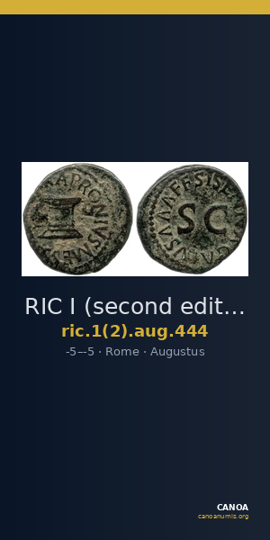 RIC I (second edition) Augustus 444 — CANOA