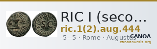 RIC I (second edition) Augustus 444 — CANOA