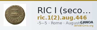 RIC I (second edition) Augustus 446 — CANOA