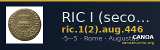 RIC I (second edition) Augustus 446 — CANOA