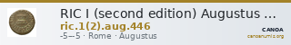 RIC I (second edition) Augustus 446 — CANOA