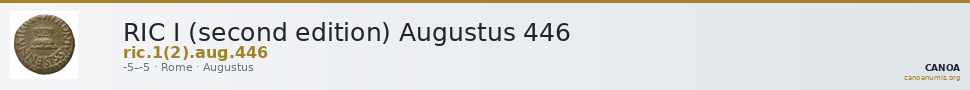 RIC I (second edition) Augustus 446 — CANOA