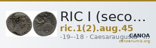 RIC I (second edition) Augustus 45 — CANOA