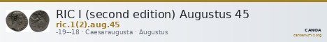 RIC I (second edition) Augustus 45 — CANOA