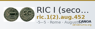 RIC I (second edition) Augustus 452 — CANOA