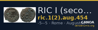 RIC I (second edition) Augustus 454 — CANOA