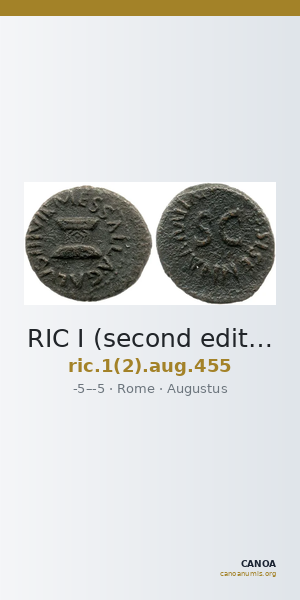 RIC I (second edition) Augustus 455 — CANOA