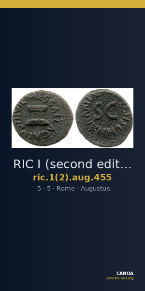 RIC I (second edition) Augustus 455 — CANOA