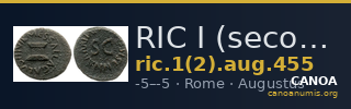 RIC I (second edition) Augustus 455 — CANOA