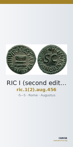 RIC I (second edition) Augustus 456 — CANOA