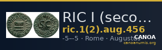 RIC I (second edition) Augustus 456 — CANOA