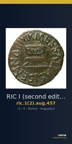 RIC I (second edition) Augustus 457 — CANOA