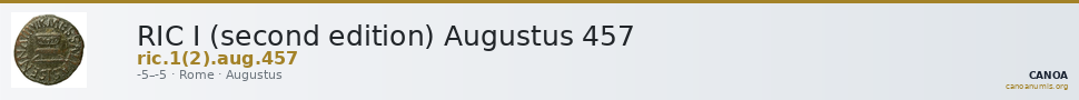 RIC I (second edition) Augustus 457 — CANOA