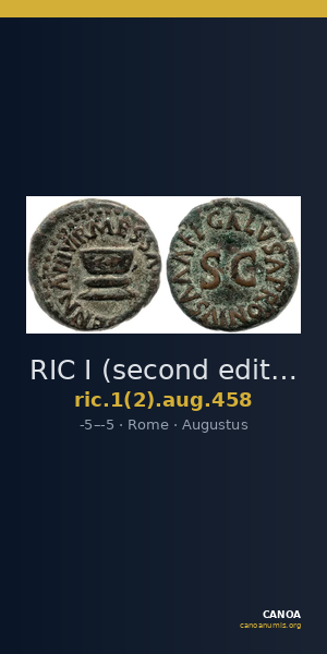 RIC I (second edition) Augustus 458 — CANOA